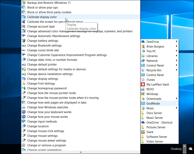 бог режим Windows 10 лента на задачите