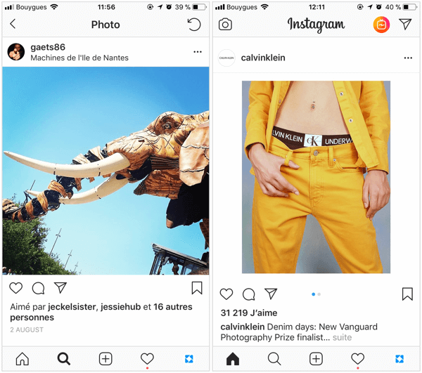 Квадратната публикация в Instagram трябва да бъде с размер 1080 x 1080 пиксела за най-добро качество в емисията, а продълговатите публикации в Instagram са най-добри с 1080 x 1350 пиксела. 