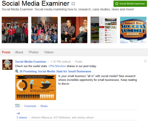 Страници в Google+ - Проверка на социалните медии