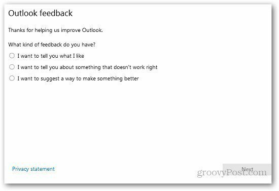 Как да изпращаме отзиви за Outlook.com до Microsoft