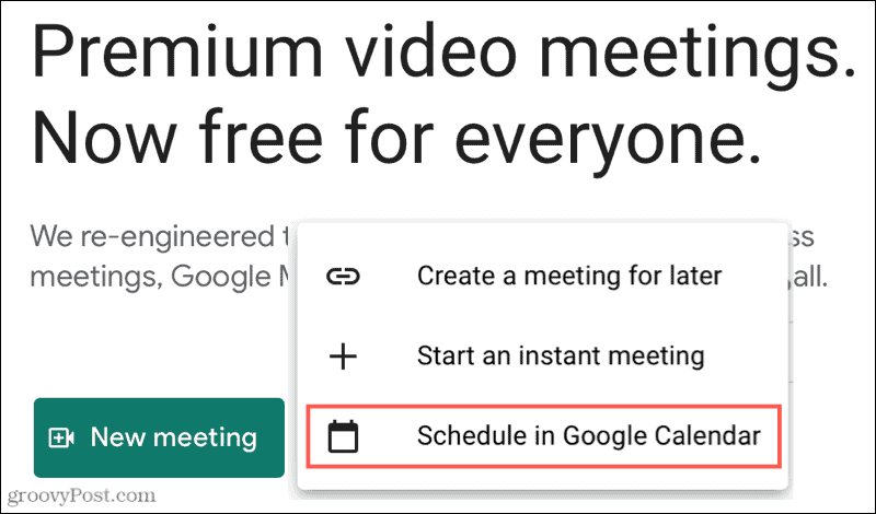 Нова среща, график в Google Calendar