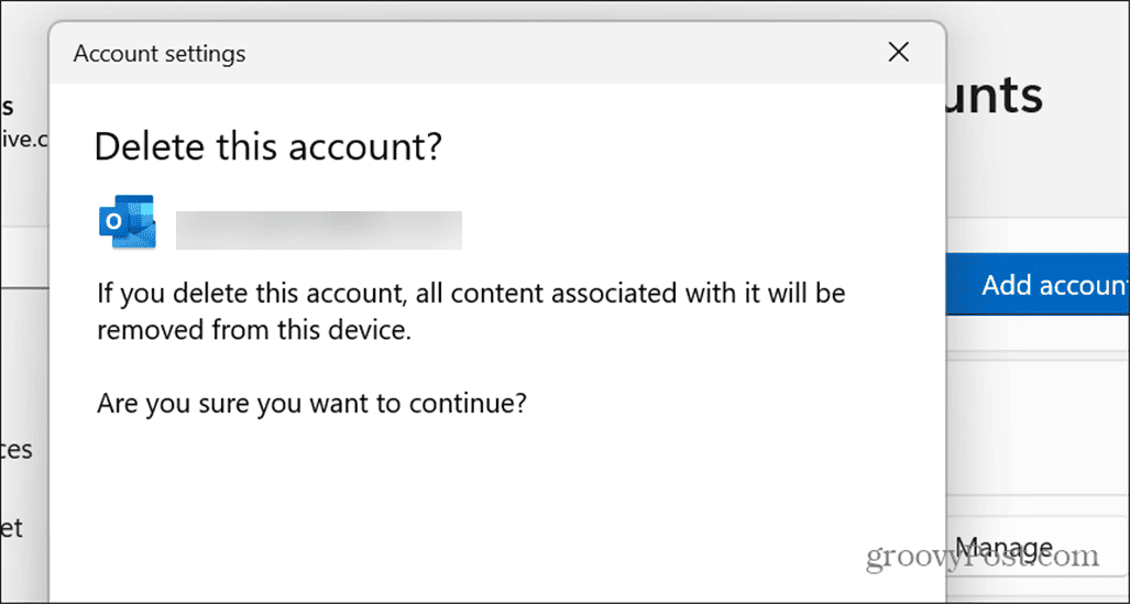 Как да изтриете съхранени имейл акаунти в Windows 11