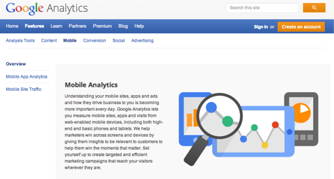 Google Анализ мобилни