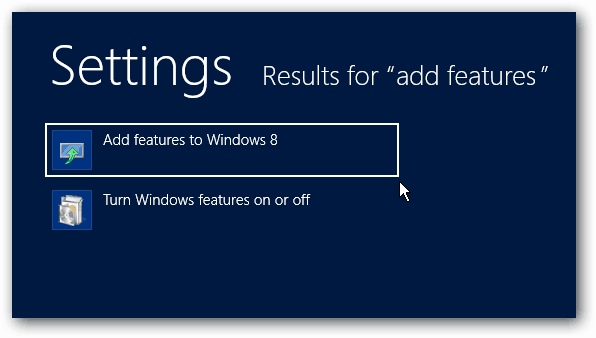 Добавете функции към Windows 8