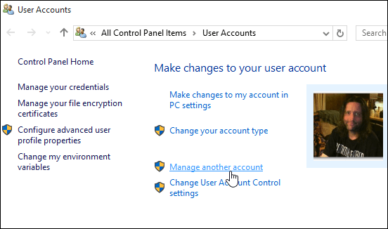 2 Управление на друг акаунт Windows 10