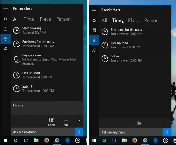 Windows 10 Cortana: Създаване на напомняния, базирани на време и местоположение