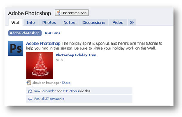adobe photoshop facebook фен страница