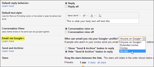Google+ сега позволява на всеки да ви изпраща имейл, ето как да се откажете