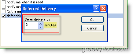Правило на Outlook - Задайте отложено време за доставка