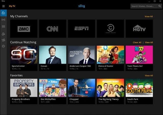 Sling TV идва към Windows 10 с поддръжка на Cortana