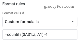 Формула на COUNTIFS в Google Таблици