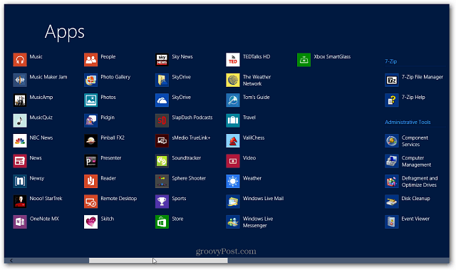 Намерете всички приложения, инсталирани в Windows 8 (Актуализирано за 8.1)