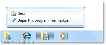 множество папки, прикрепени към лентата на задачите на Windows 7