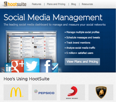табло за управление на hootsuite