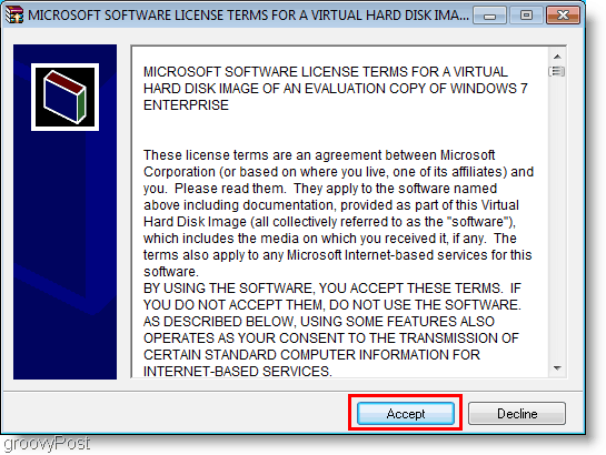 Лиценз за инсталиране на Windows 7 VHD