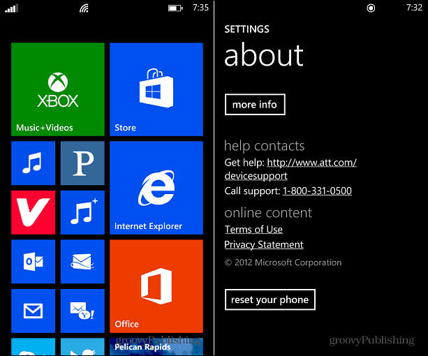Нулиране на Windows Phone 8