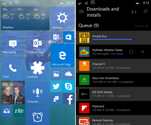 Windows 10 Mobile Build 10149 Визуална обиколка на новите функции
