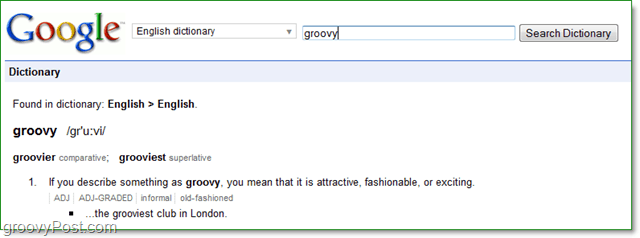 потърсете сложните си думи, като използвате речника на Google
