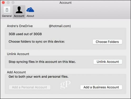 OneDrive за бизнес Mac