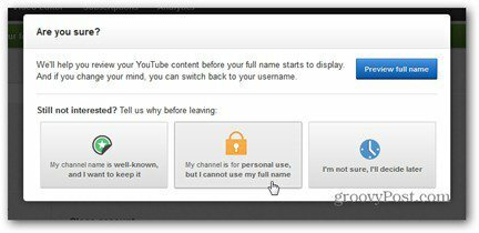 реално име на youtube отказва да използва пълно име