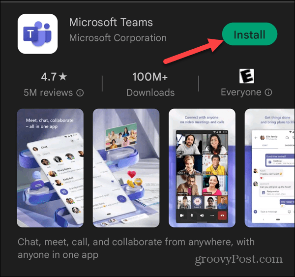 Как да инсталирате Microsoft Teams на Android