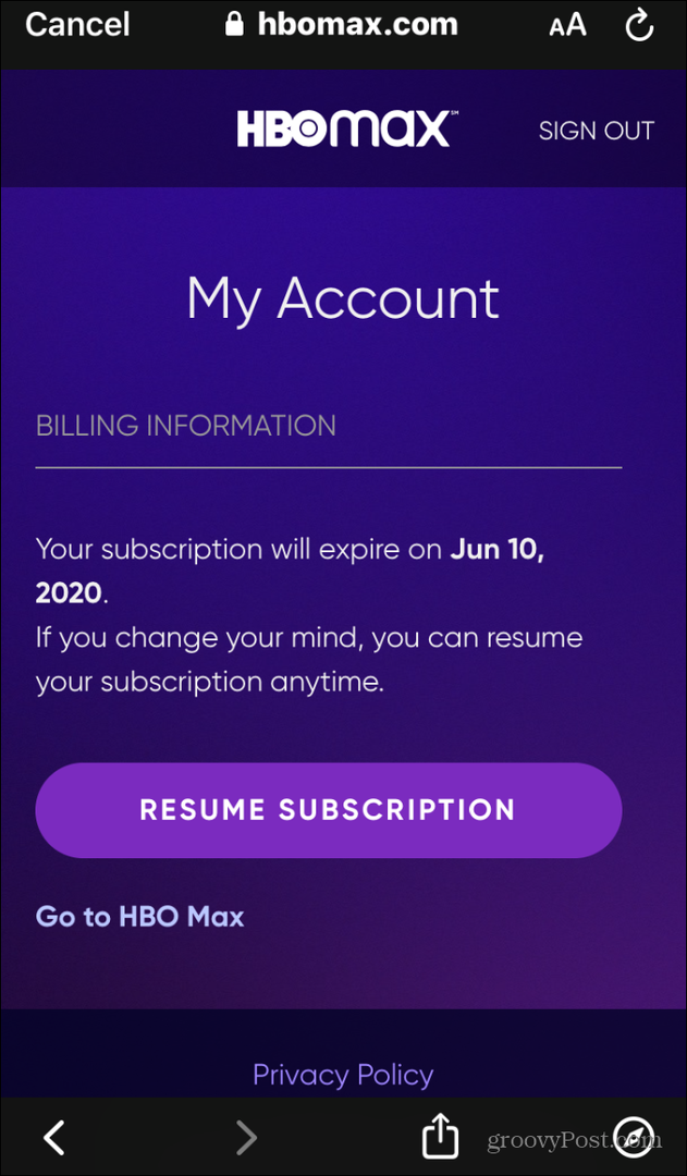 възобнови абонамента за hbo max
