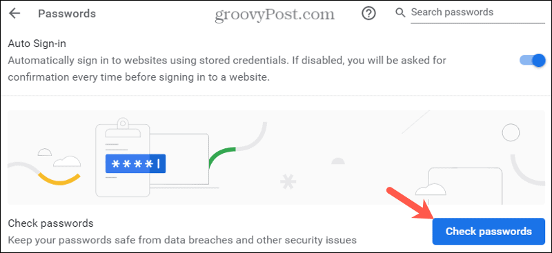 Настройки за автоматично попълване, Проверка на паролите в Chrome