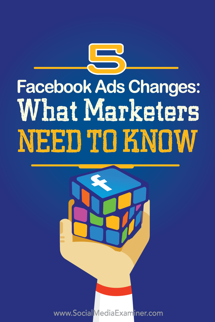 какво трябва да знаят търговците за пет промени във Facebook реклами