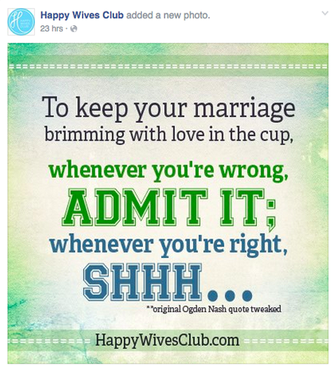 щастлив съпруги клуб facebook пост