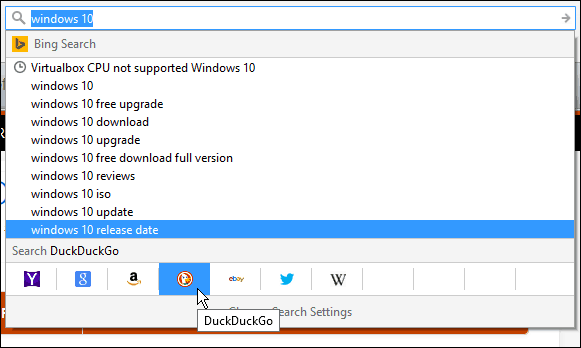 Поле за търсене на Firefox
