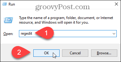 Отворете редактора на системния регистър на Windows