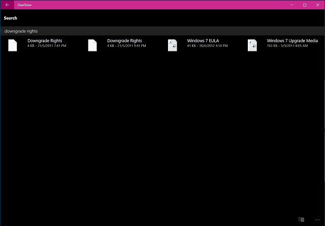 Прозорец на приложението OneDrive 10 6