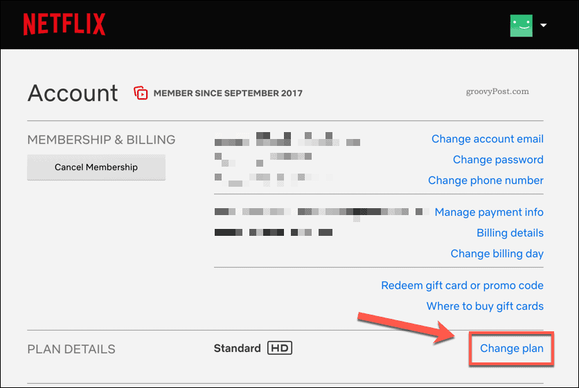 Промяна на абонаментния план за Netflix