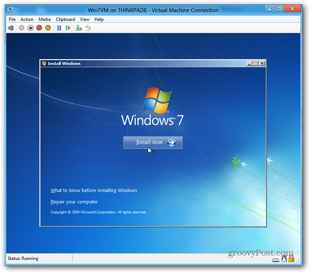 инсталирайте Windows 7