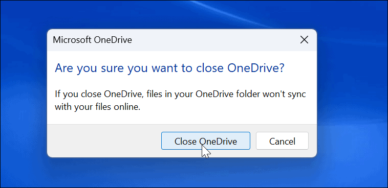 Коригирайте OneDrive не се синхронизира