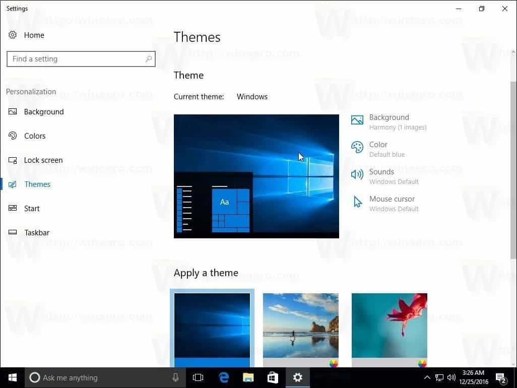 Теми Windows 10 Creators Update 1703