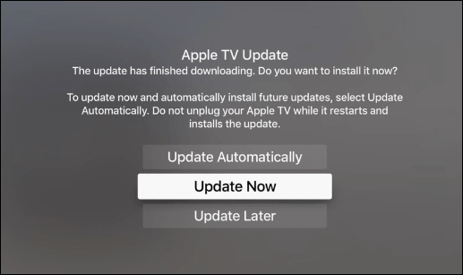 4 Apple TV актуализации