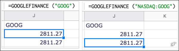 Проследявайте акциите в Google Sheets със и без борсата