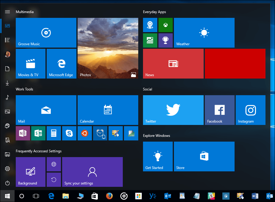 Съвет за Windows 10: Как да скриете колоната за всички приложения в менюто "Старт" (Актуализация на Windows 10 Creators)