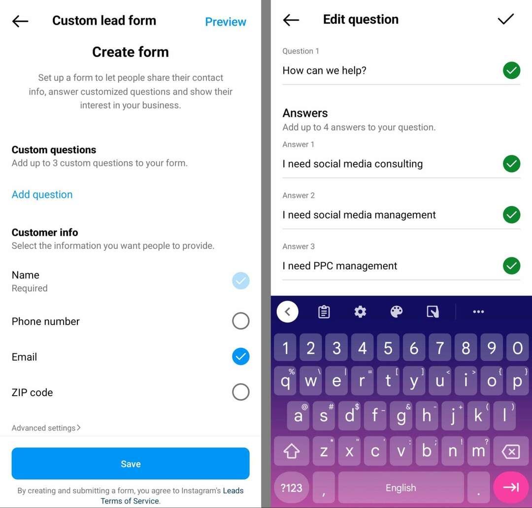 how-to-create-an-email-sign-up-lead-form-action-button-on-your-instagram-business-profile-create-custom-lead-form-personalized-questions-information-requests-target- публика-пример-8