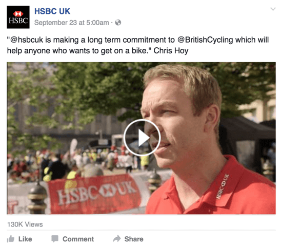hsbc facebook видео