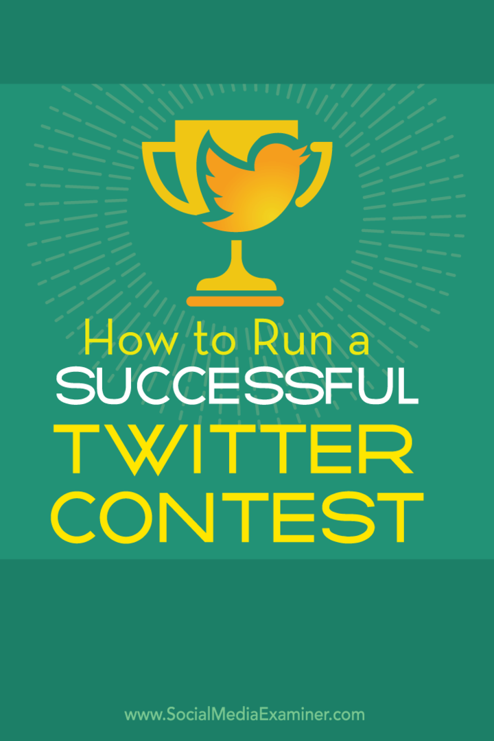 как да създадете успешен Twitter конкурс