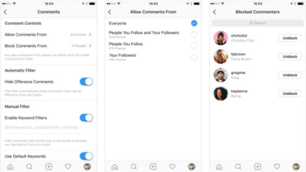 Instagram добавя нови функции, които позволяват на потребителите да контролират кой може да коментира вашите публикации.