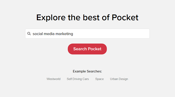 Pocket Explore предлага съдържание въз основа на вашите интереси.