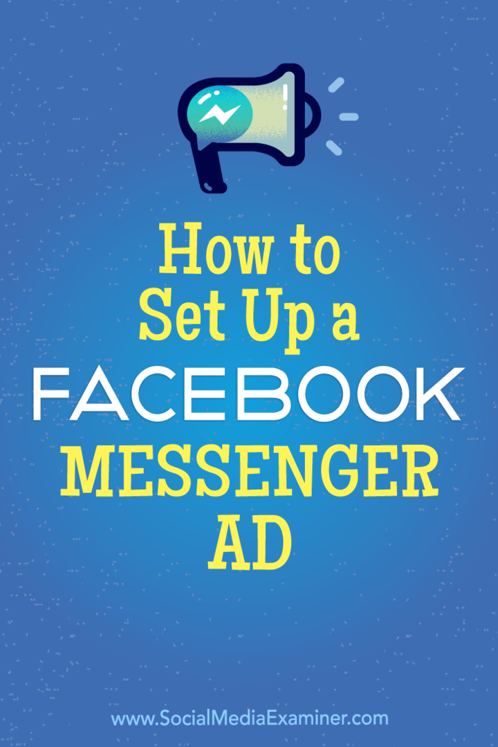 Как да настроите Facebook Messenger Ad: Проверка на социалните медии
