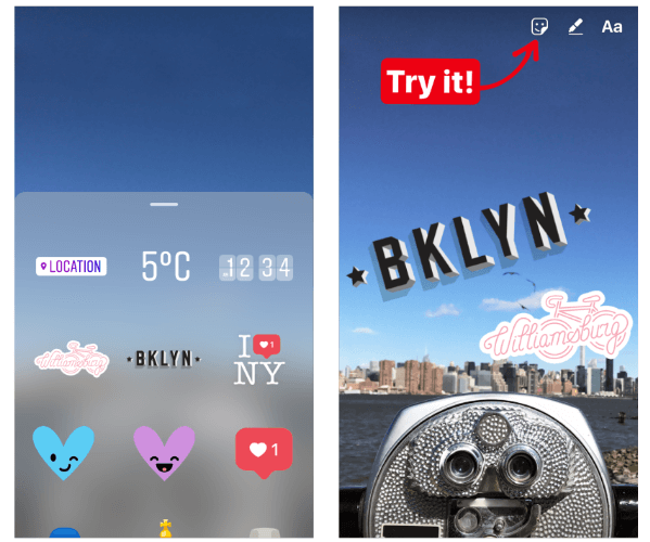 Instagram пусна ранна версия на геостикери в Instagram Stories за Ню Йорк и Джакарта. 