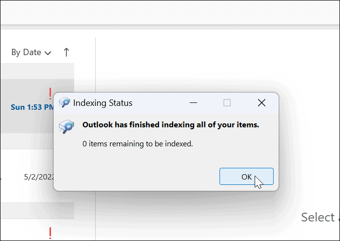 Windows 11 Търсене в Outlook не работи