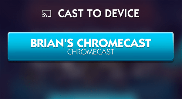 Изберете Chromecast