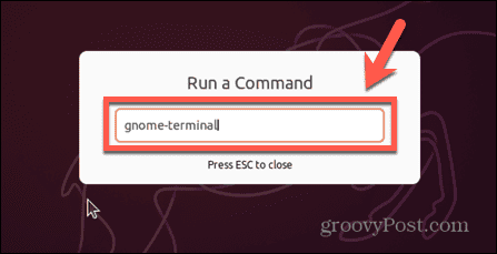 терминал за изпълнение на ubuntu