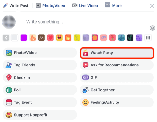 стъпка 1 за това как да стартирате Facebook Watch Party във Facebook група
